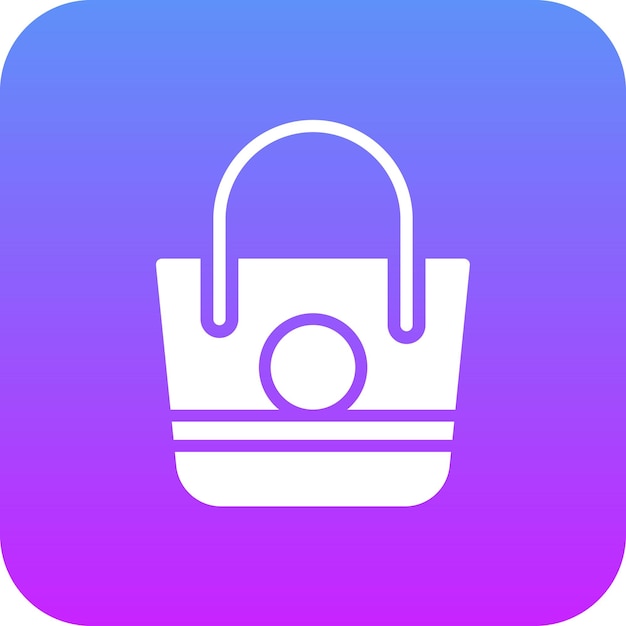 Ilustración del icono vectorial de la bolsa de playa del conjunto de iconos de verano
