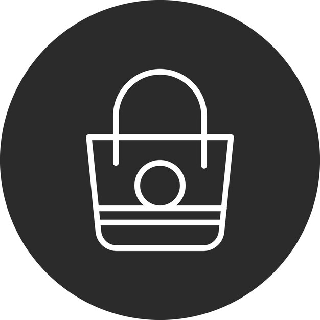 Ilustración del icono vectorial de la bolsa de playa del conjunto de iconos de verano