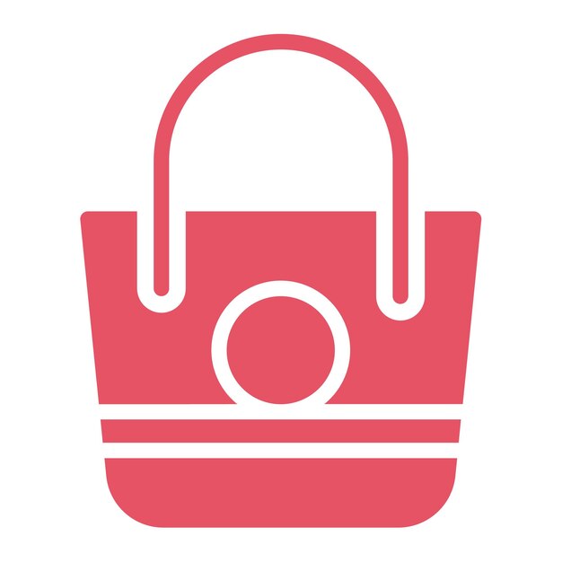 Ilustración del icono vectorial de la bolsa de playa del conjunto de iconos de verano