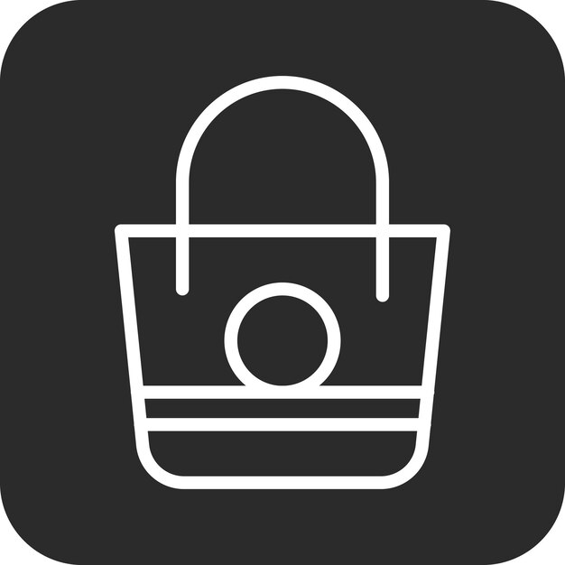 Ilustración del icono vectorial de la bolsa de playa del conjunto de iconos de verano