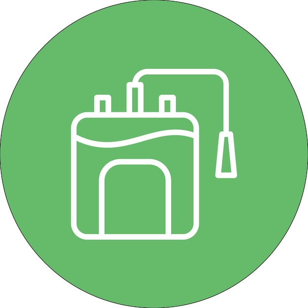Ilustración del icono vectorial de la bolsa de sangre del conjunto de iconos de medicina