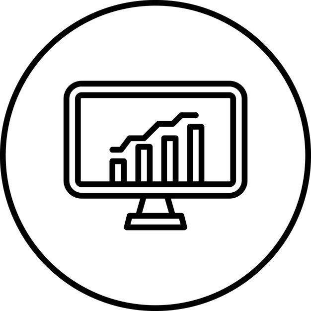 Ilustración del icono vectorial de la bolsa de valores del conjunto de iconos de inicio de negocios