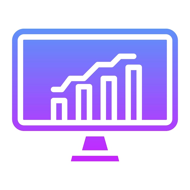 Ilustración del icono vectorial de la bolsa de valores del conjunto de iconos de inicio de negocios