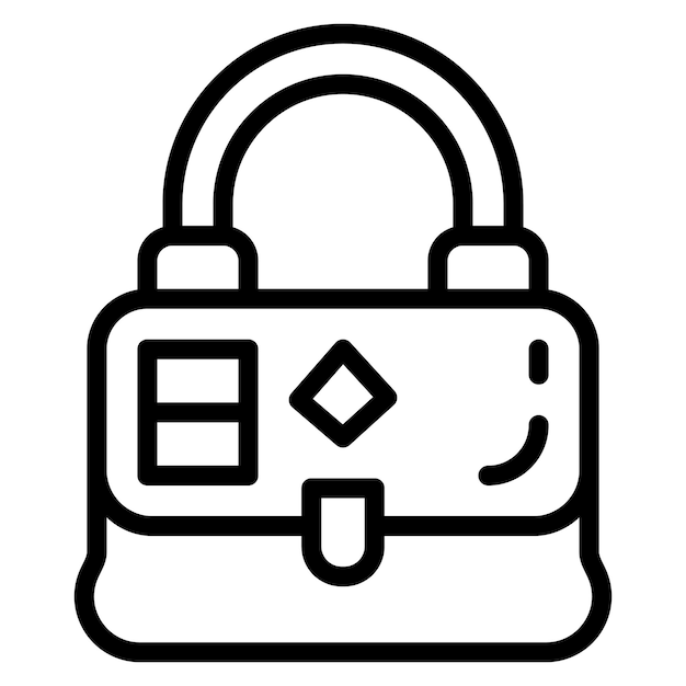Ilustración del icono vectorial del bolso del conjunto de iconos del centro comercial