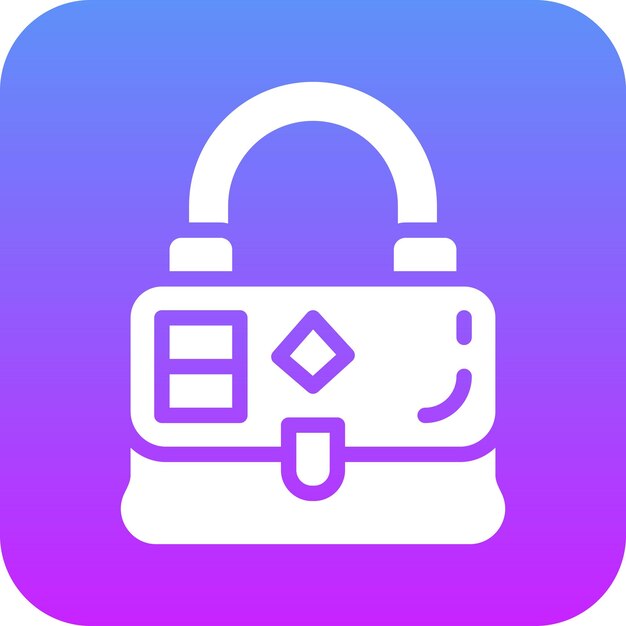 Ilustración del icono vectorial del bolso del conjunto de iconos del centro comercial