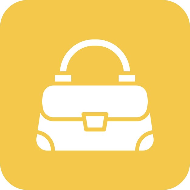 Ilustración del icono vectorial del bolso del conjunto de iconos de moda