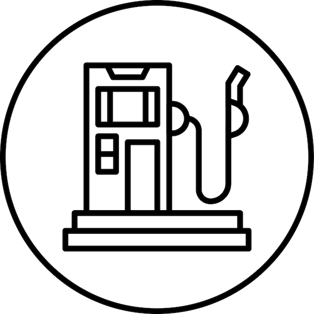 Ilustración del icono vectorial de la bomba de aceite del conjunto de iconos de Dubai