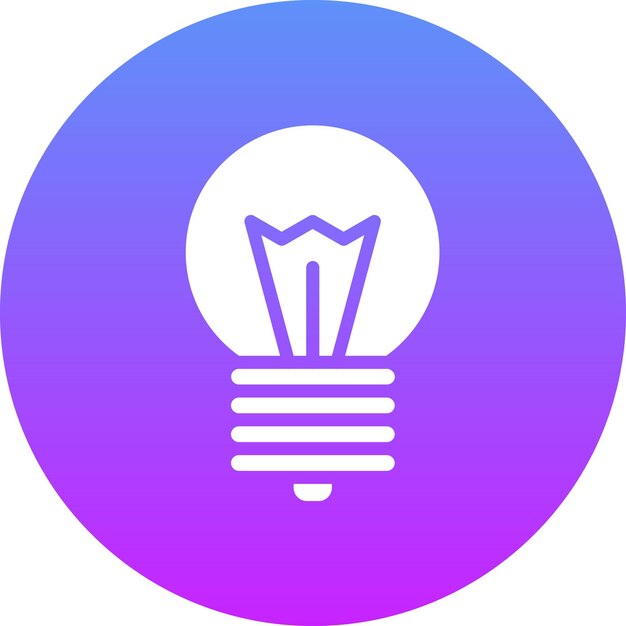 Ilustración del icono vectorial de la bombilla del conjunto de iconos de dispositivos electrónicos