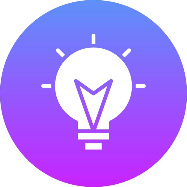 Ilustración del icono vectorial de la bombilla del conjunto de iconos de educación
