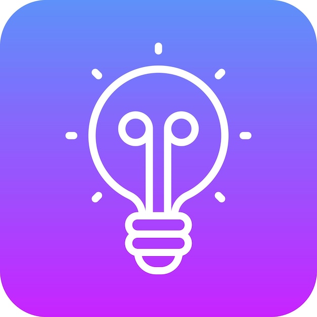 Ilustración del icono vectorial de la bombilla del conjunto de iconos de herramientas eléctricas