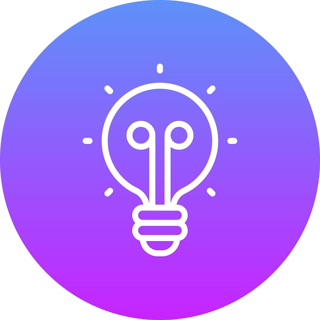 Ilustración del icono vectorial de la bombilla del conjunto de iconos de herramientas eléctricas