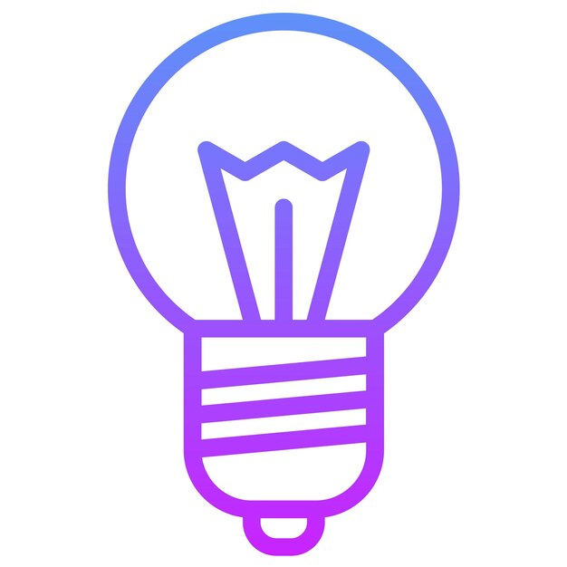 Ilustración del icono vectorial de la bombilla LED del conjunto de iconos de dispositivos electrónicos