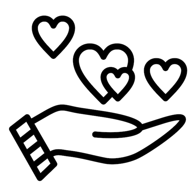 Ilustración del icono vectorial de la bondad del conjunto de iconos de la amistad