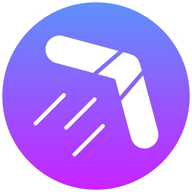 Ilustración del icono vectorial de Boomerang del conjunto de iconos de juguetes para niños