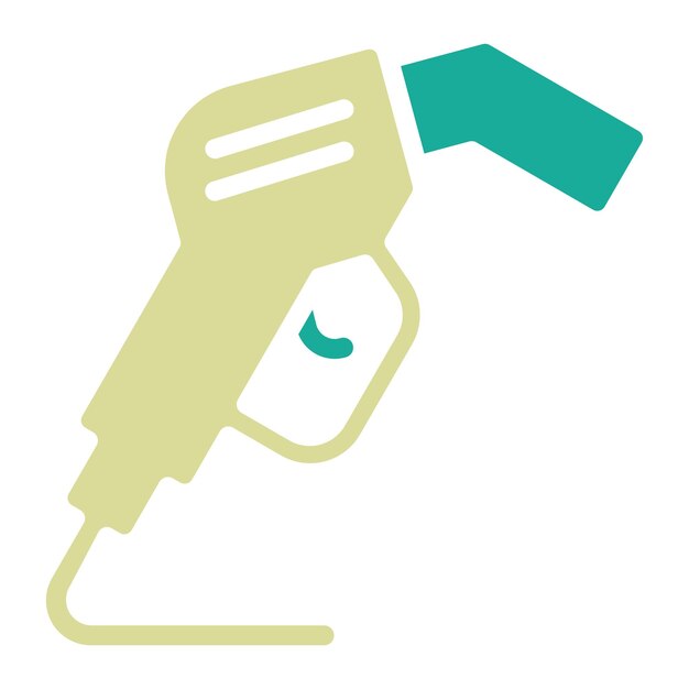 Ilustración del icono vectorial de la boquilla de aceite del conjunto de iconos de la industria de la gasolina
