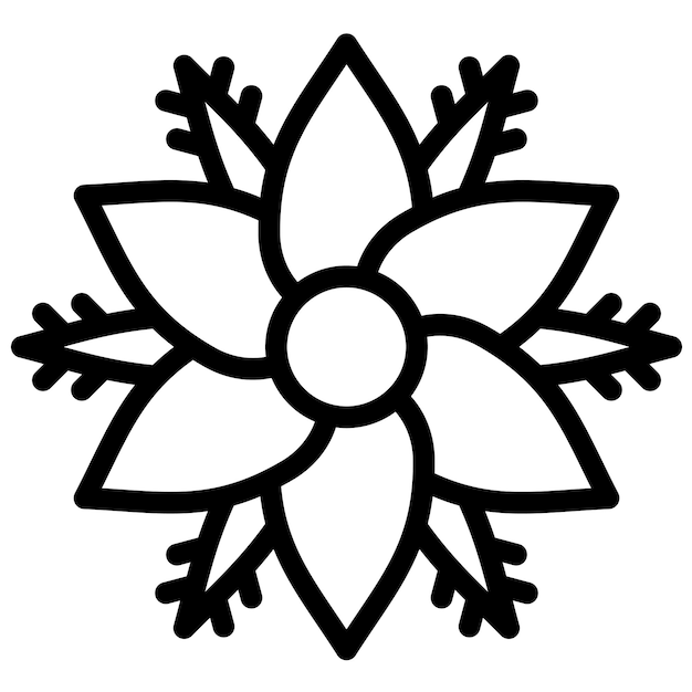 Vector ilustración del icono vectorial de borage del conjunto de iconos de flores