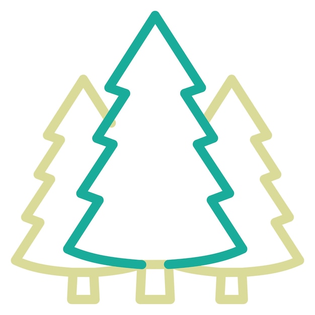 Ilustración del icono vectorial del bosque del conjunto de iconos de City Elements