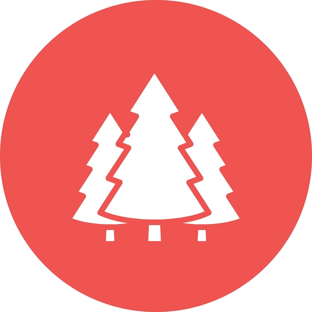 Ilustración del icono vectorial del bosque del conjunto de iconos de City Elements