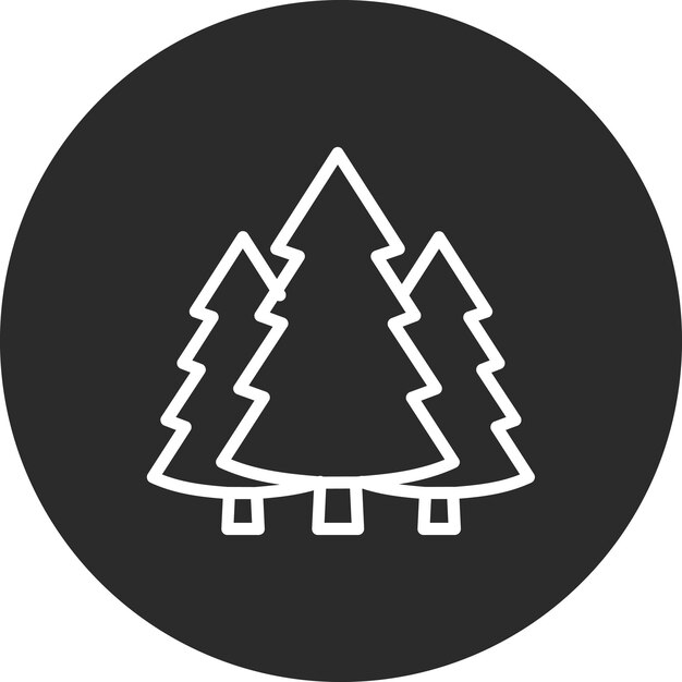 Ilustración del icono vectorial del bosque del conjunto de iconos de City Elements