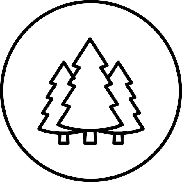 Ilustración del icono vectorial del bosque del conjunto de iconos de City Elements