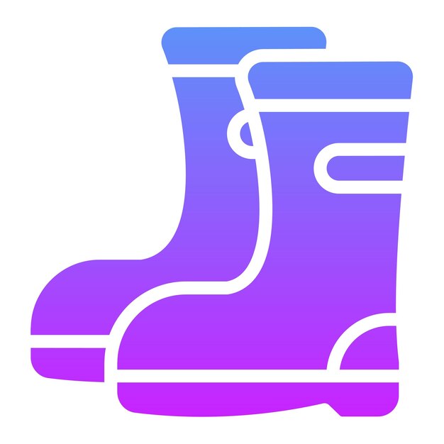 Ilustración del icono vectorial de las botas agrícolas del conjunto de iconos agrícolas