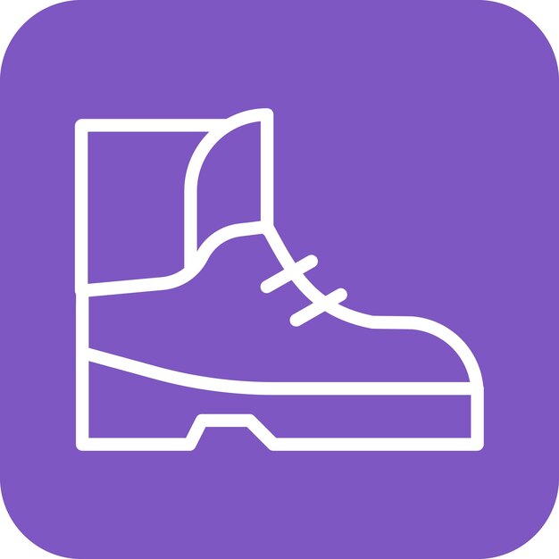 Ilustración del icono vectorial de botas del conjunto de iconos de protección y seguridad