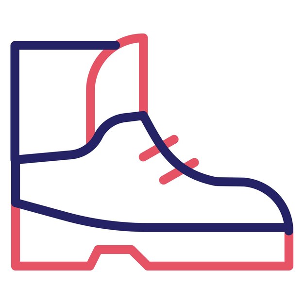 Ilustración del icono vectorial de botas del conjunto de iconos de protección y seguridad