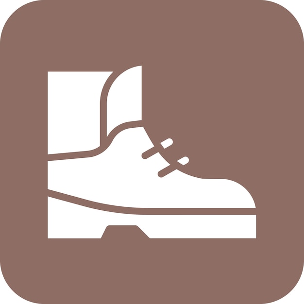 Ilustración del icono vectorial de botas del conjunto de iconos de protección y seguridad