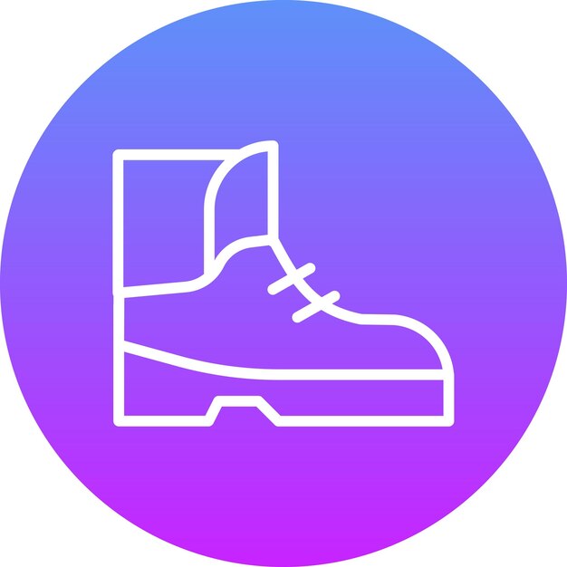 Ilustración del icono vectorial de botas del conjunto de iconos de protección y seguridad