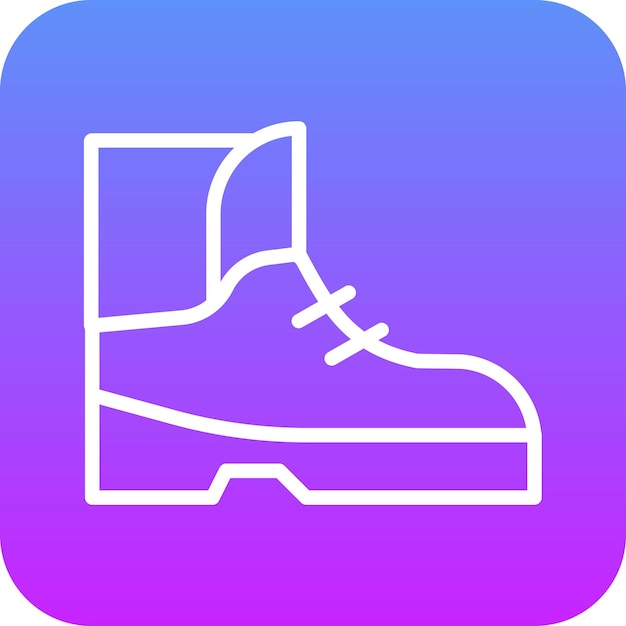 Ilustración del icono vectorial de botas del conjunto de iconos de protección y seguridad