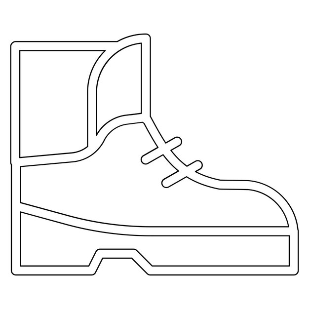 Ilustración del icono vectorial de botas del conjunto de iconos de protección y seguridad