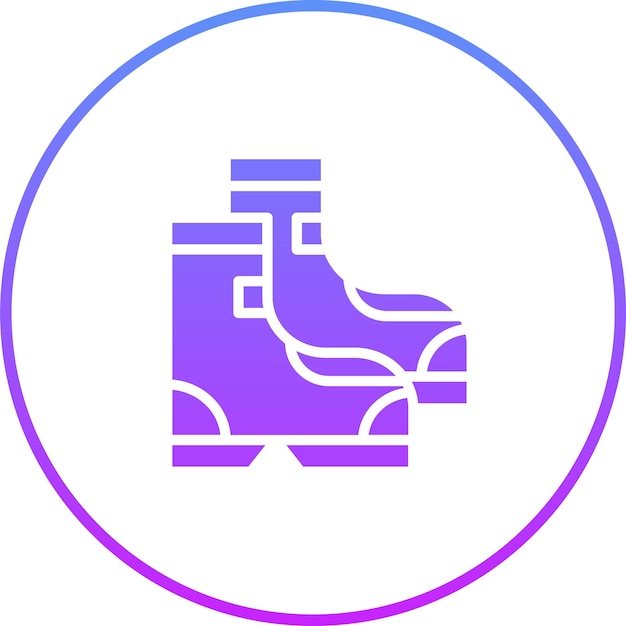 Ilustración del icono vectorial de las botas de electricista del conjunto de iconos de las herramientas de electricista