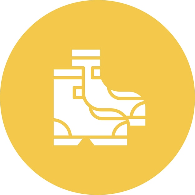 Ilustración del icono vectorial de las botas de electricista del conjunto de iconos de las herramientas de electricista