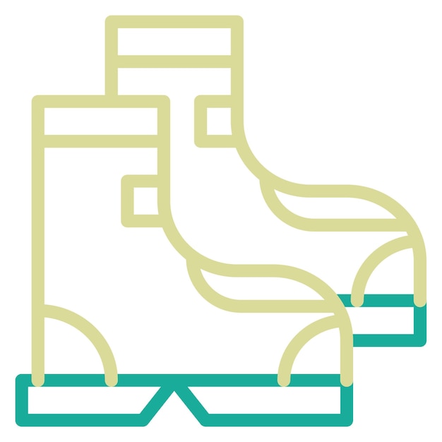 Ilustración del icono vectorial de las botas de electricista del conjunto de iconos de las herramientas de electricista