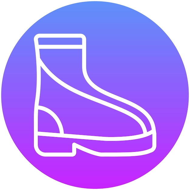 Ilustración del icono vectorial de las botas de goma del conjunto de iconos de pesca