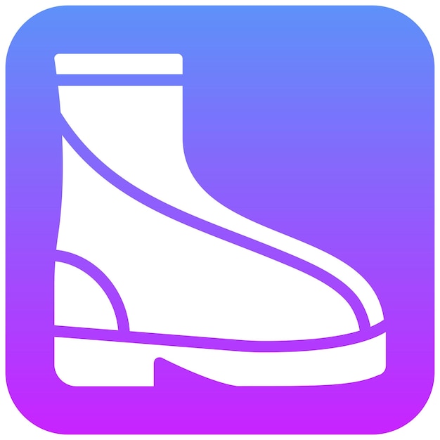 Ilustración del icono vectorial de las botas de goma del conjunto de iconos de pesca