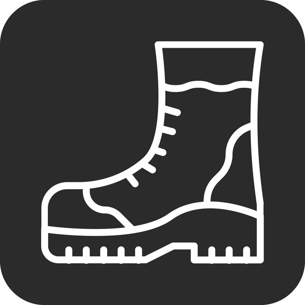 Ilustración del icono vectorial de las botas de primavera del conjunto de iconos de primavera