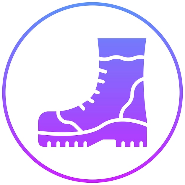 Ilustración del icono vectorial de las botas de primavera del conjunto de iconos de primavera