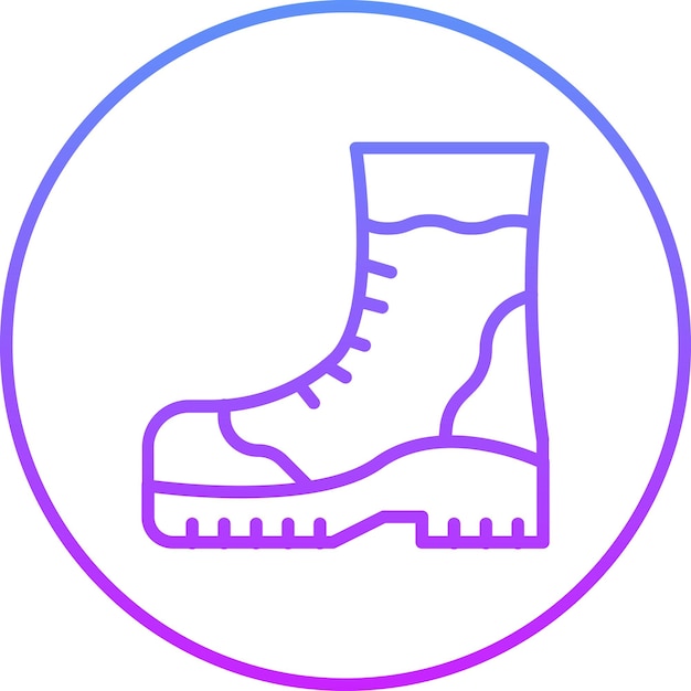 Ilustración del icono vectorial de las botas de primavera del conjunto de iconos de primavera
