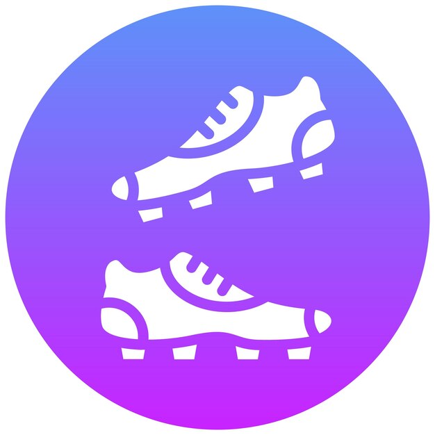 Ilustración del icono vectorial de las botas de rugby del iconset de rugby