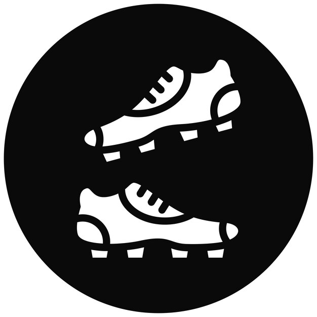 Ilustración del icono vectorial de las botas de rugby del iconset de rugby