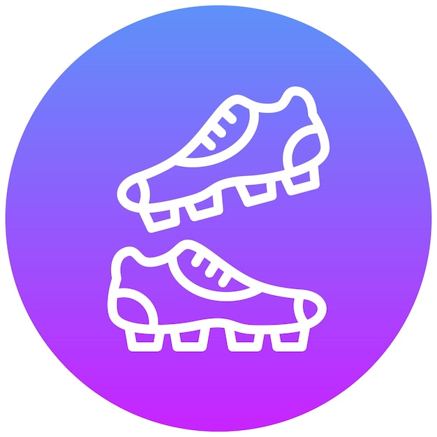 Ilustración del icono vectorial de las botas de rugby del iconset de rugby