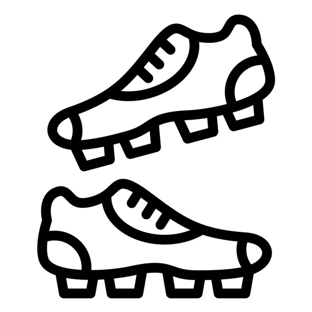 Ilustración del icono vectorial de las botas de rugby del iconset de rugby