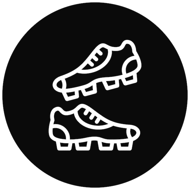Ilustración del icono vectorial de las botas de rugby del iconset de rugby