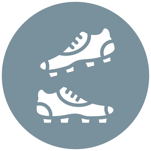 Ilustración del icono vectorial de las botas de rugby del iconset de rugby