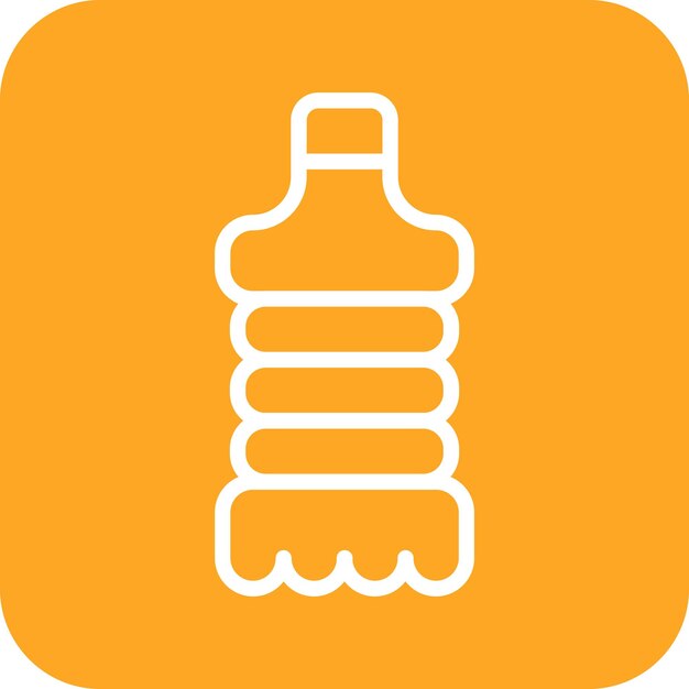 Ilustración del icono vectorial de la botella de agua del conjunto de iconos de artículos para el hogar
