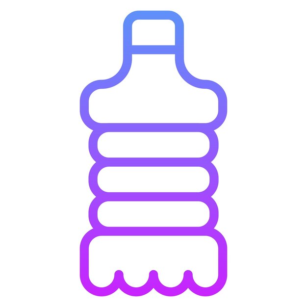 Ilustración del icono vectorial de la botella de agua del conjunto de iconos de artículos para el hogar