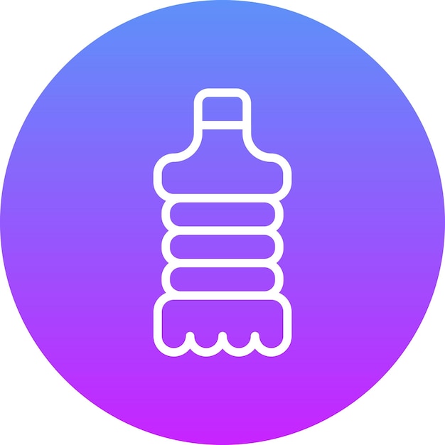 Ilustración del icono vectorial de la botella de agua del conjunto de iconos de artículos para el hogar