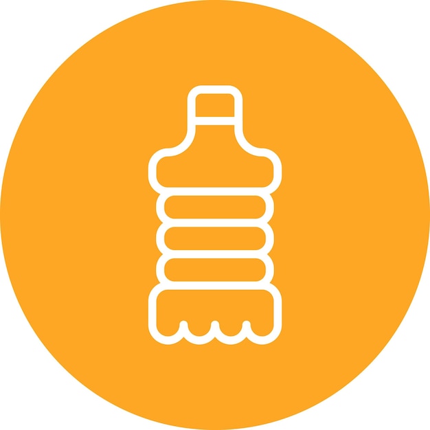 Ilustración del icono vectorial de la botella de agua del conjunto de iconos de artículos para el hogar