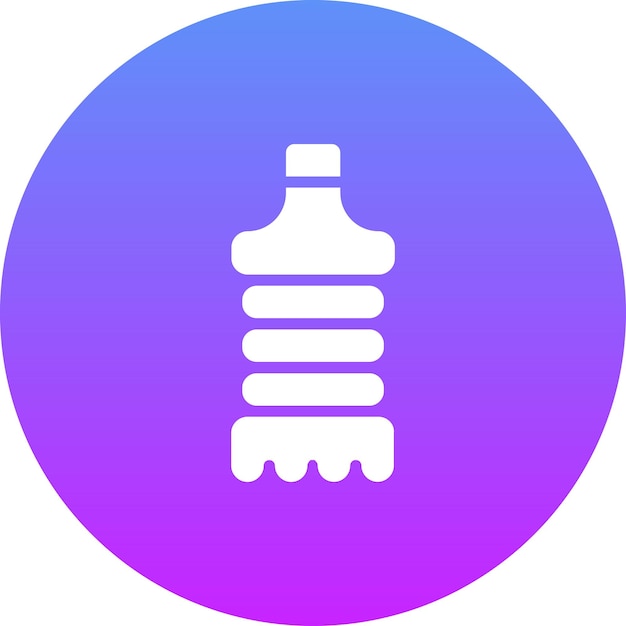 Ilustración del icono vectorial de la botella de agua del conjunto de iconos de artículos para el hogar